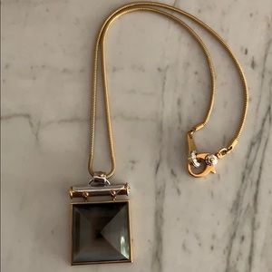 Henri Bendel Gray/Black stone necklace